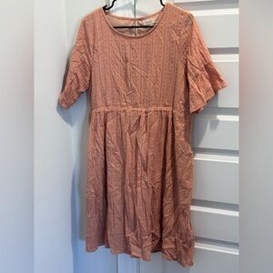 Roolee Blush Casual Dress for Women